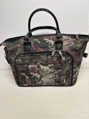 Atlantic Floral Jacquard Top-Handle Carry-On Weekend Bag